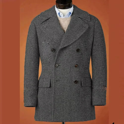Men's Casual Blazer Herringbone Slim Fit Single Breasted Stylish Comfortable Jacket Men's Coat Double Breasted Blazer Men's Suit