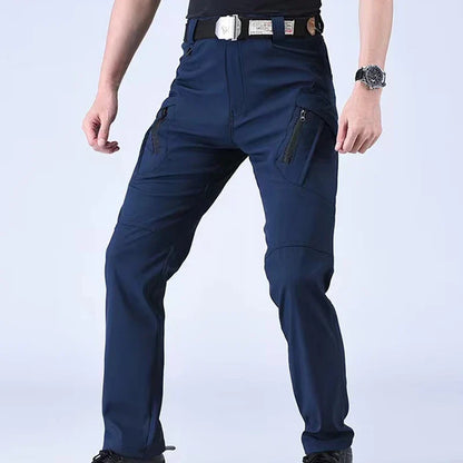 Men Elastic Sharkskin Spring Autumn City Cargo Pants Hiking Camping Climbing Casual Tactical Military Combat Trousers Quick Dry