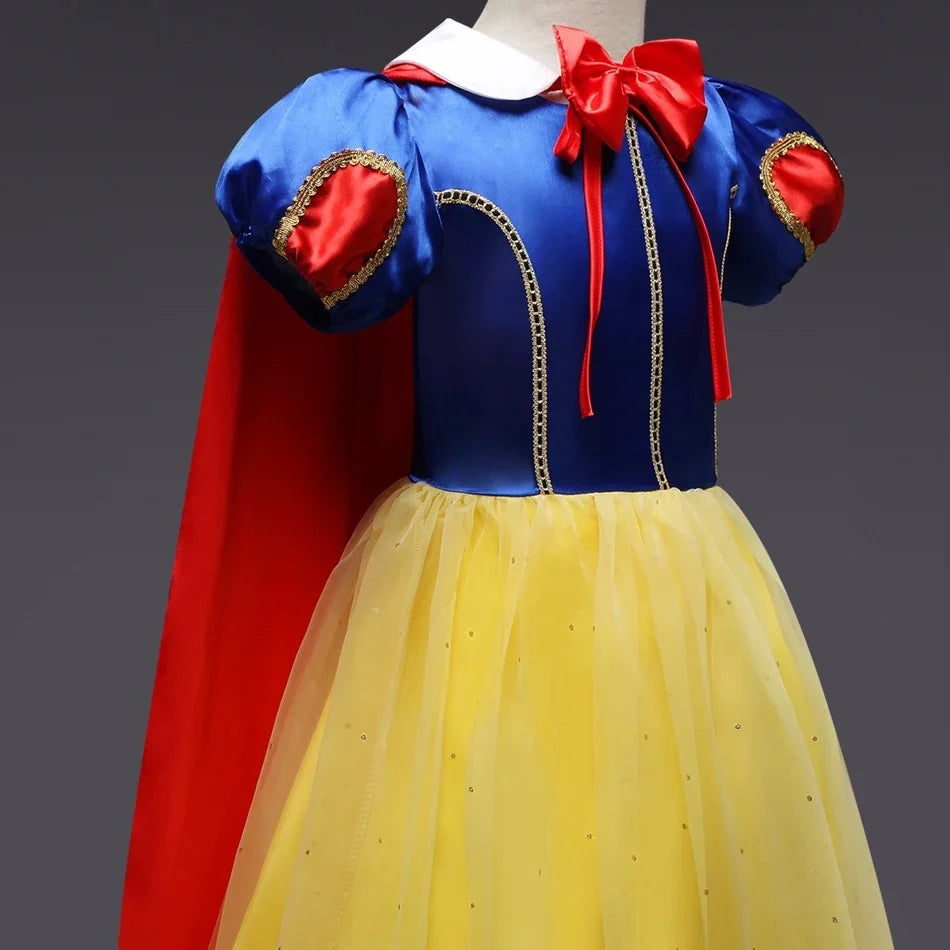 Girls Snow White Dress Kids Princess Dress Up Costumes Toddler Snow White And Huntsman Fancy Clothing Christmas Party Outfits