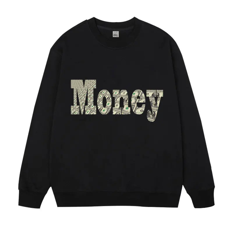Plus Size Men's Pullovers Full Cotton Sweatshirts 5XL 6XL 7XL Autumn Winter Long Sleeves Printed Tops Male Clothing 110kg-180kg