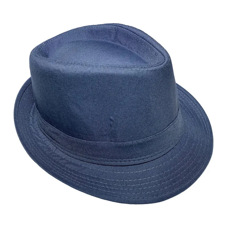 Summer Solid Bright Color Sun Hat British Jazz Hat Top Hat Men's Top Hat Winter Middle-aged and Elderly Jazz Warm Hat Fedora Hat
