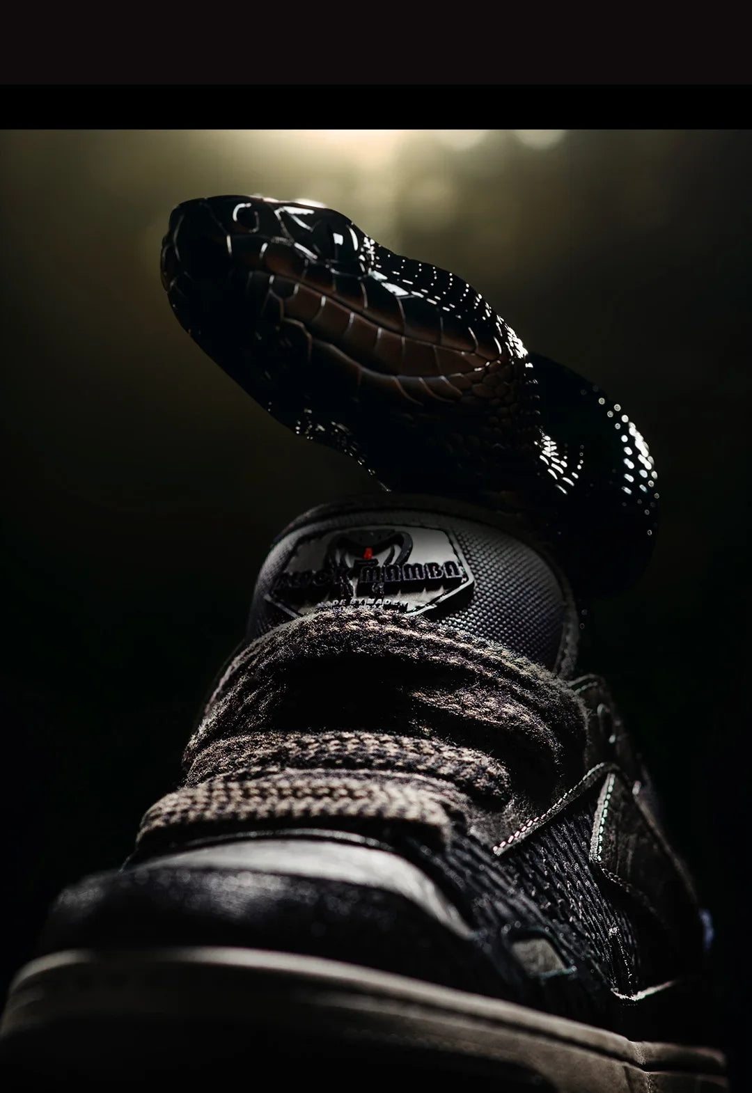 Casual Snake Year Black Mamba Men's Sneakers Low-Top Flat Sole Versatile Black Shoes for Spring Autumn Skateboarding Shoes