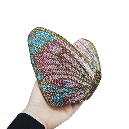 Butterfly Shaped Rhinestone Evening Bags Women Luxury Gorgeous Classy Sparkling Rhinestone Clutch Purses Wedding Party