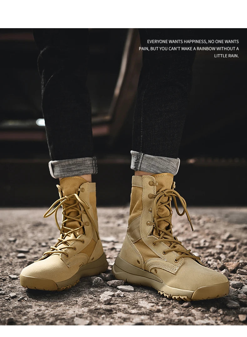 Men Tactical Boots Casual Ankle Waterproof Climbing Shoes Brand Size Boot Free Shipping Outdoor Plus Hiking Shoes