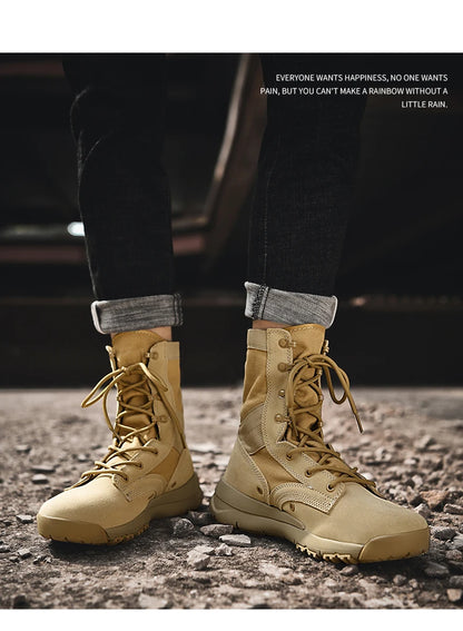 Men Tactical Boots Casual Ankle Waterproof Climbing Shoes Brand Size Boot Free Shipping Outdoor Plus Hiking Shoes