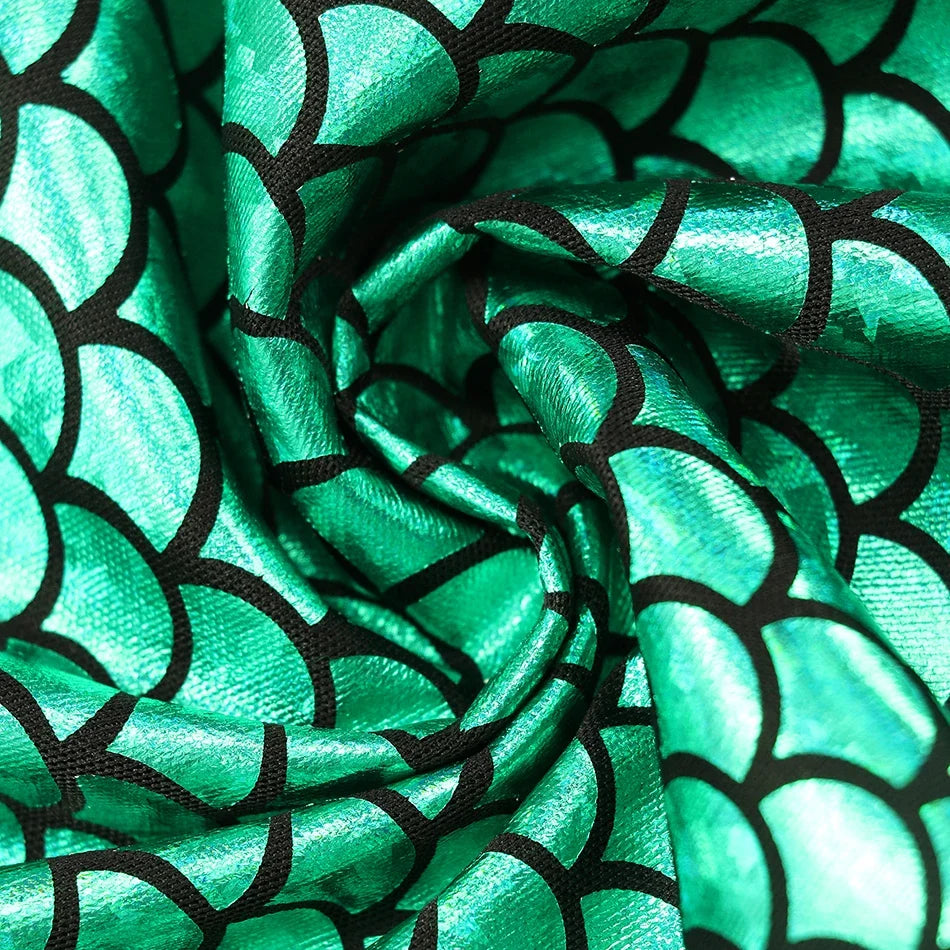 Mermaid Ariel Girls Dress Short Sleeve Tulle Cosplay Princess Costume Carnival Party Girl Princess Dress Party Dresses For Girls