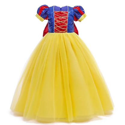 Girl Snow White Fancy Dress Kids Carnival Christmas Party Princess Costume Children Birthday Performance Clothes