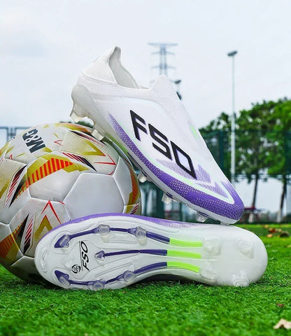 New Men Football Boots Non-Slip Boys Cleats Hot-selling Soccer Shoes Grass Outdoor Match Sneakers High-quality High-top Light