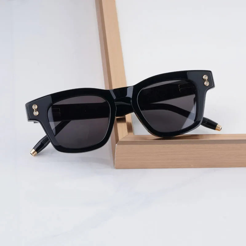 AKS-104 Custom-made Acetate Sunglasses Square Men Women UV400 High Quality Classical Designer Prescription Eyeglasses with Case