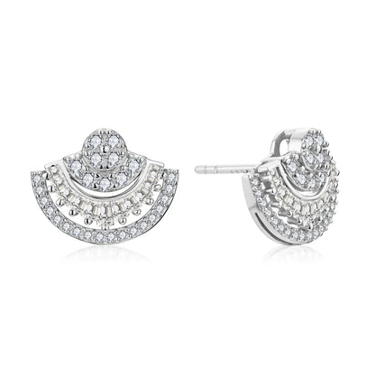 Luxury D VVS1 Color Moissanite Sector Earrings For Women Top Quality 100% 925 Sterling Silver Engagement Wedding Gift