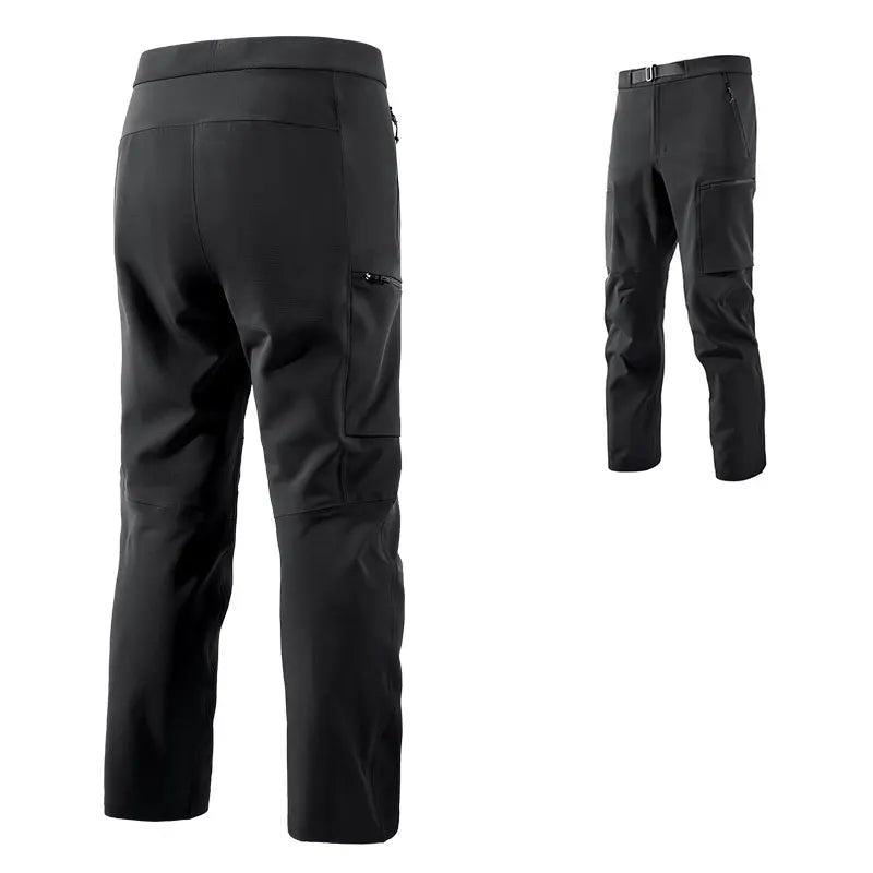 Autumn Hiking Pant Men Waterproof Soft Shell Pant High Elastic Outdoor Cycling Fishing Trousers Multi Pocket Windproof Trousers
