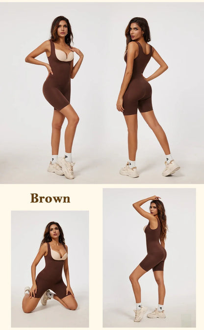 Women's One-Piece Tight Buttocks Control Lifting Shaping Shapewear Bodysuit Device High Waist Training Tight Fitting Clothing
