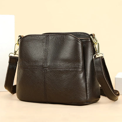 Genuine Leather Women Underarm Bag Versatile Shoulder Handbag Luxury Cowhide Female Crossbody Bag