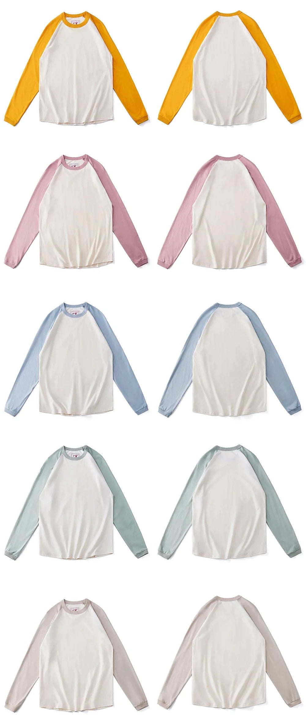 Amekaji Vintage Long Sleeve T Shirt Men Women Spring Autumn New Round Neck Raglan Sleeve T-shirt Retro Casual Bottoming Top Tees