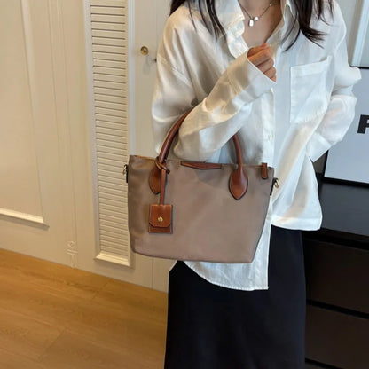 Fashion Casual Women'S Tote Bag Waterproof Nylon Shoulder Bag Commuting Handbag Crossbody Bag Large Capacity Women'S Bag