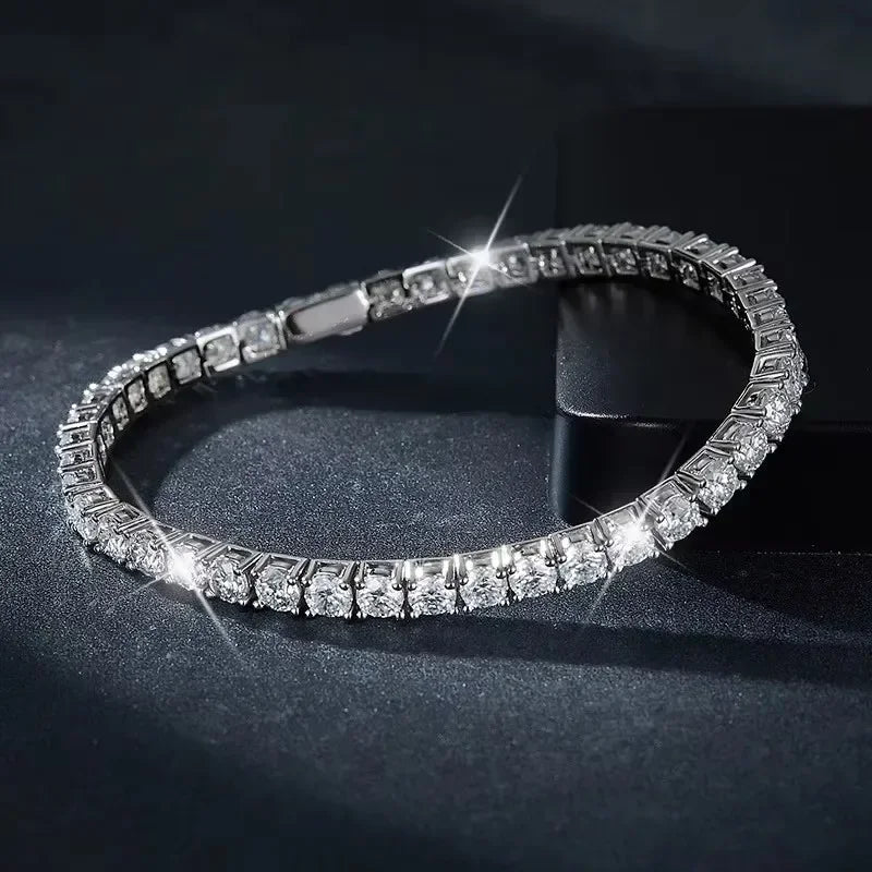 gold bracelet men Moissanite Tennis Bracelet Original S925 Sterling Sier Plated White Gold With GRA Bracelets For Women Man