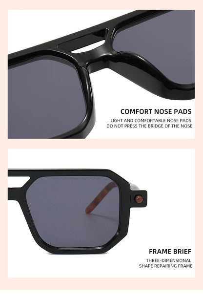 2022 Square Sunglasses For Men Fashion Glasses Luxury Retro Blue Light Blocking Shades Vasos Decorativos Oculos De Sol Masculino