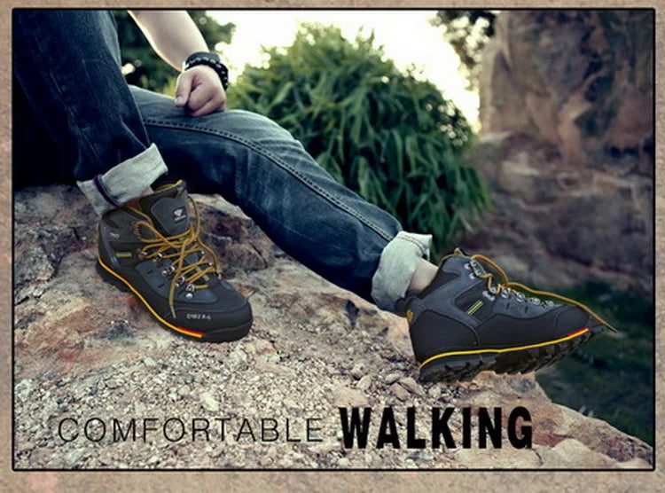 2026 Men Outdoor Ankle Boots Waterproof Sports Shoes Mountain Climbing Classic Footwear Leather Sneakers Hiking Boots Fashion