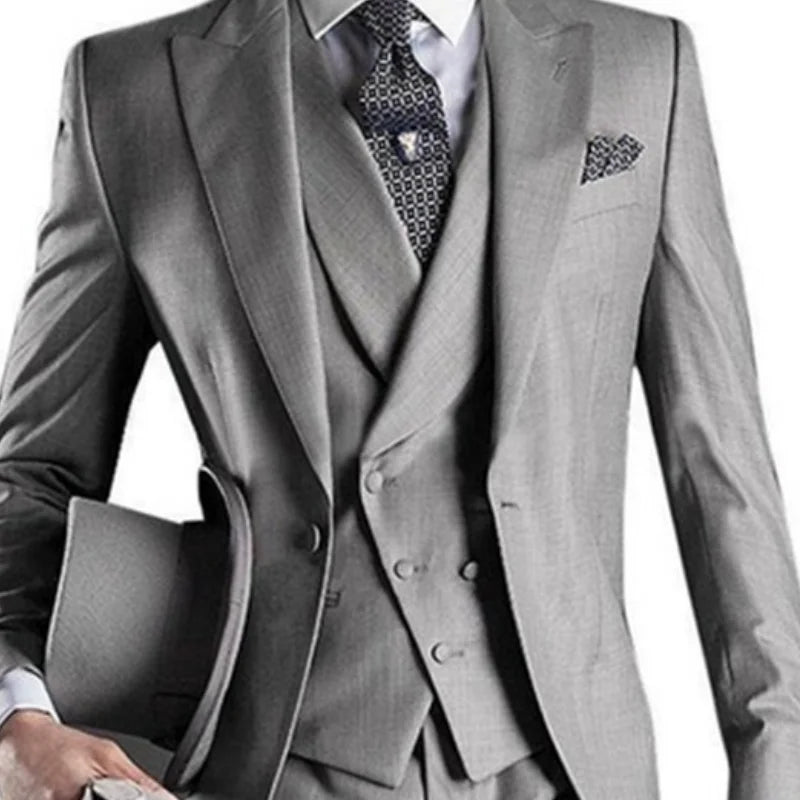 Men Vest Dark Gray With Lapel Solid Waistcoat For Wedding Banquet Prom Business Work Casual Daily Men Vest (ONLY SALE VEST)