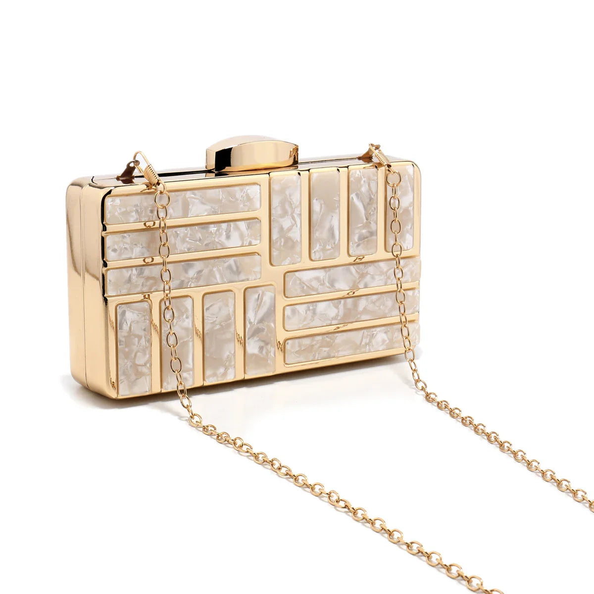Women Clutch Evening Bags Flap Luxury New Arrival Hollow Out Style Glitter Handbags Metal Chain Party Wedding Bridal Pro