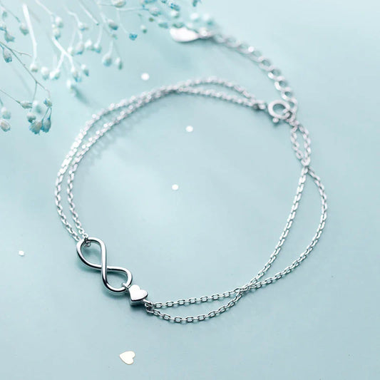 Bracelet chaîne à fermoir mousqueton en argent sterling 925 pour femmes, bijou infini, simple, en argent fin, cadeau féminin, Pulsera