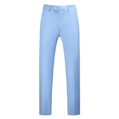 19 Colors High Quality Men's Solid Color Slim Fit Suit Pants Fashion Formal Business Social Groom Wedding High End Trousers