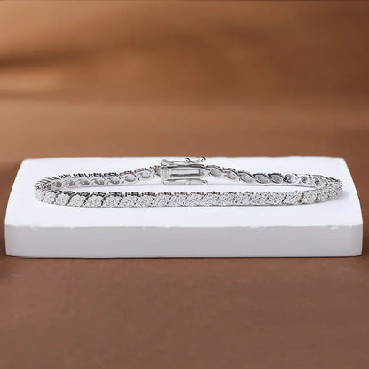 Shape Full Moissanite Tennis Bracelets for Women Men S925 Silver D Color Sparkling Diamond Bangles with Certificate
