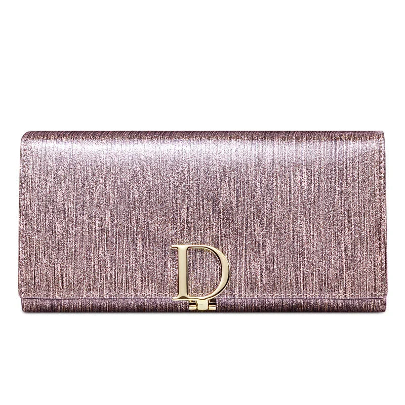 2025 New Women's Wallet, Long Wallet, Pearl D-Buckle, Large Capacity, Multiple Slots, Genuine Cowhide Wallet, Clutch Bag