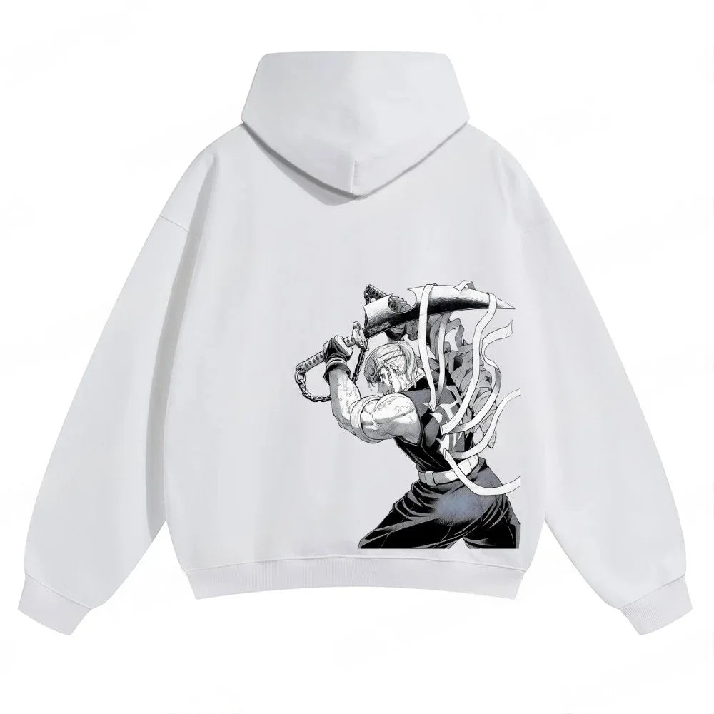 Demon Slayer: Kimetsu no Yaiba Men Hoodie Sweatshirt Tengen Uzui Anime Spring Autumn Boy Long-sleeved Parent-child Outfit