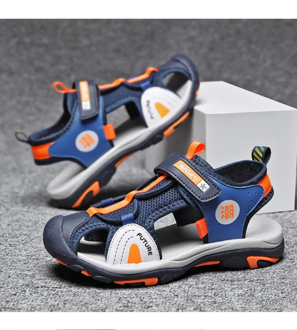 Kids Sports Sandals Breathable Mesh Lightweight Non-Slip Comfortable Outdoor Summer Shoes for Boys and Girls Quick-Dry Design