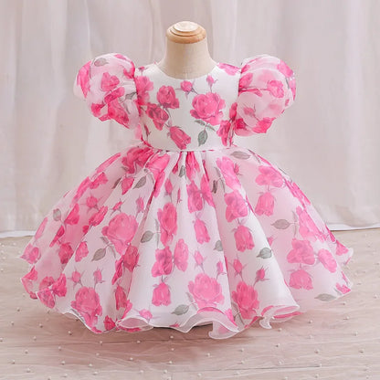 Rainbow Tutu Girls Party Dress Pageant Children Costume Princess Kids Bridesmaid Clothes For Birthday Wedding Gowns Vestidos 1-6
