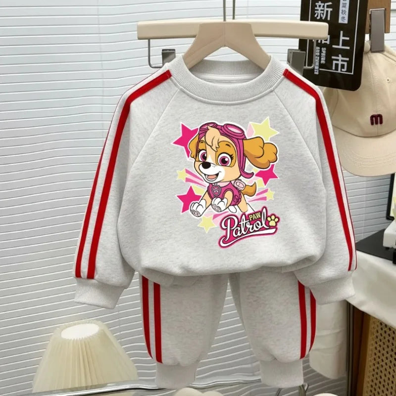 2026 Spring New Style PAW Patrol Printed Children's Casual Clothing Sets Kids O Neck Hoodies and Long Pant Two Piece Tracksuit