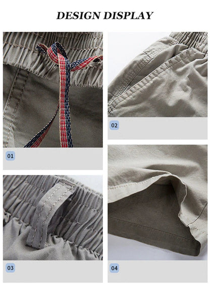 Men's Pants New Cargo Pants Outdoor Casual Pants Cotton Comfortable Thin Style Sweatpants Multi-Pocket Work Pants