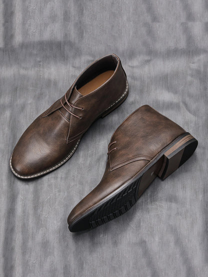 Retro Style Men Boots leather boots Men Ankle Boots #KD581