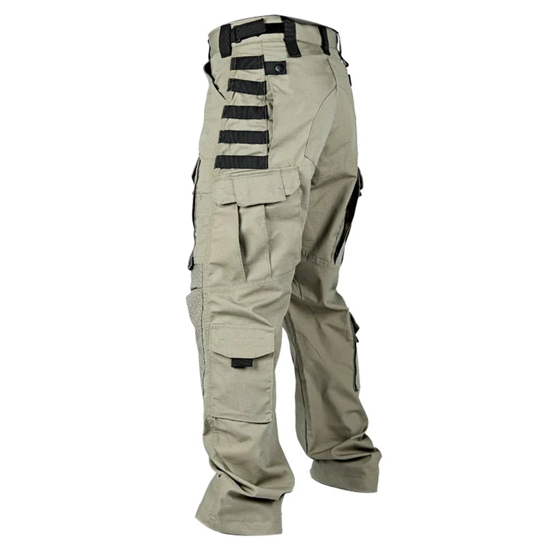 Men Military Tactics Pants Quick Dry Tactical Cargo Pants Wear-Resistant Multi-Pocket Men's Trousers Loose Combat Work Pant Male