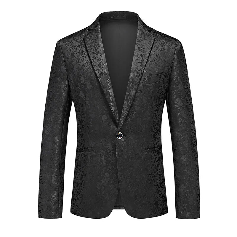 2026 New Men's Red Single-breasted V-neck Blazer Coat, Asian Fit Wedding Party Dress Jacket M-6XL New Arrivals