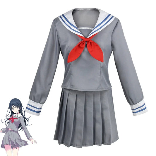 JK Uniform Project Sekai Colorful Stage Feat Costume Azusawa Kohane Hoshino Ichika Sailor Uniform Girls Wig Accessories
