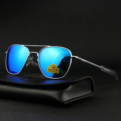 RE Pilot Sunglasses Men Top Quality Brand Designer AGX Tempered Glass Lens AO Sun Glasses Male