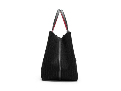 High Quality Craft Large Capacity Handbag Ladies Shoulder Bag Fashion Classic New Pure Color Outer Pocket Ladies Handbag