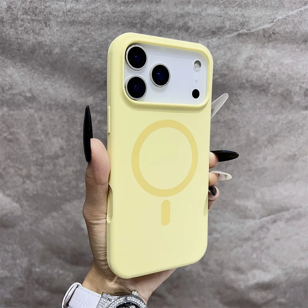 غطاء هاتف سيليكون مغناطيسي فاخر أصلي رسمي متوافق مع MagSafe لهواتف iPhone 17 16 15 14 13 12 11 17 Pro Max لا غنى عنه