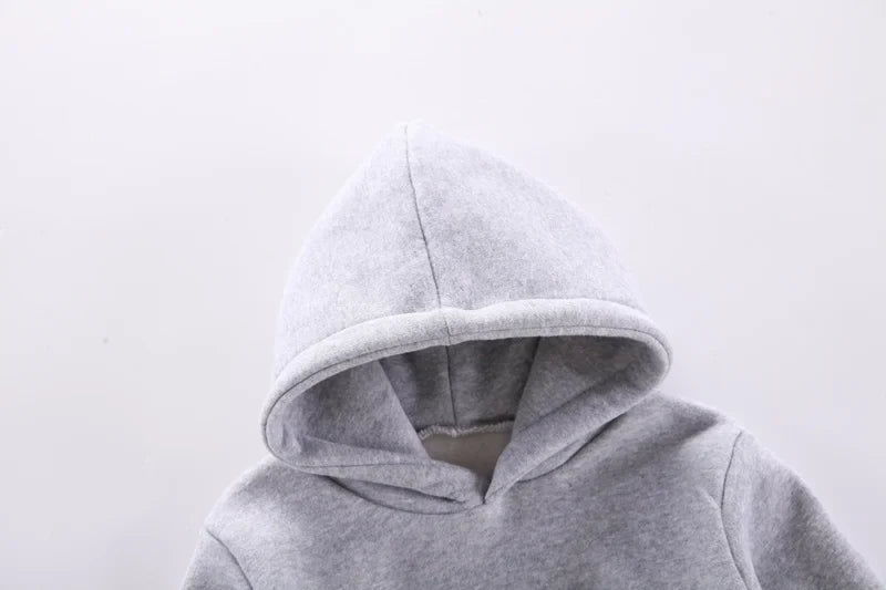 New Autumn Winter Fashion Baby Girls Clothes Children Boys Thicken Hoodies Pants 2Pcs/Set Toddler Sports Costume Kids Tracksuits