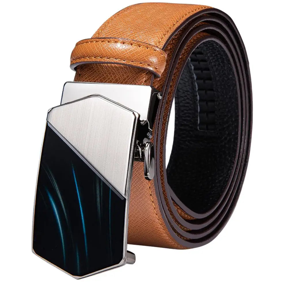 Men's Orange Brown Belt for Jeans New Yellow Green Blue Leather Jeans Belts Fashion Cowboy Genuine Leather Belt Strap