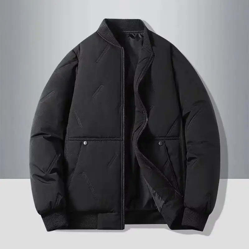 New autumn and winter baseball collar, men's fashionable and versatile cotton jacket, outer warm cotton jacket, baseball jacket,