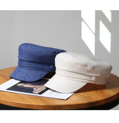 Octagonal Hats Women Beret Girls Octagonal Flat Cap Cotton Navy Hats for Women Stylish Artist Painter Newsboy Hats Army Cap