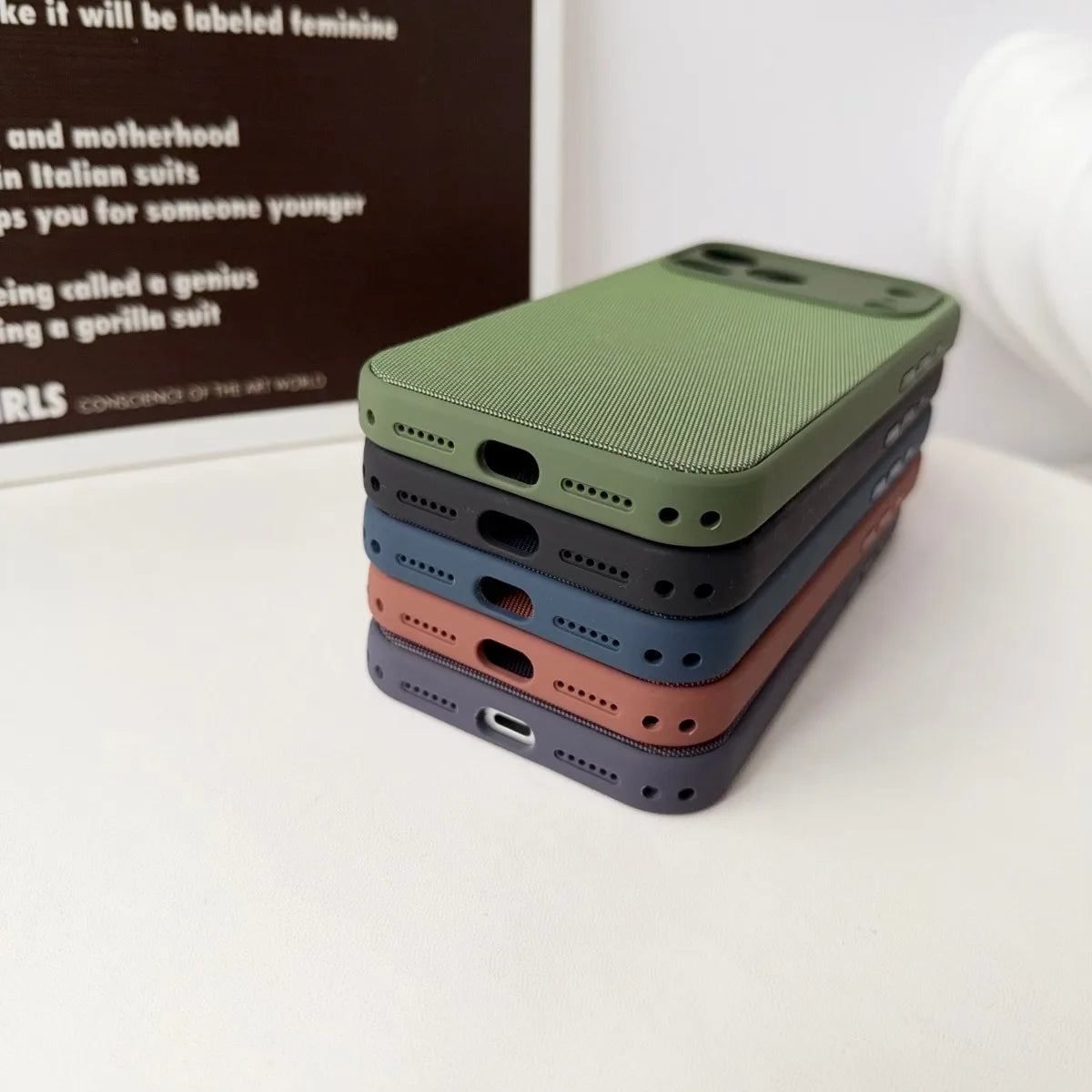 High End Original 2IN1 Technology Woven + Liquid Silicone Case For IPhone 17 Pro Max For Magsafe Magnetic Drop Protection Cover