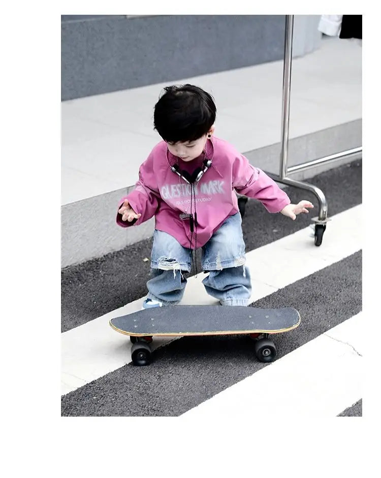 2pcs Set Children's Clothing 2026 Boy Spring Autumn New Korean Version Pink Gradient Base Shirt Fashion Personalized Denim Pants
