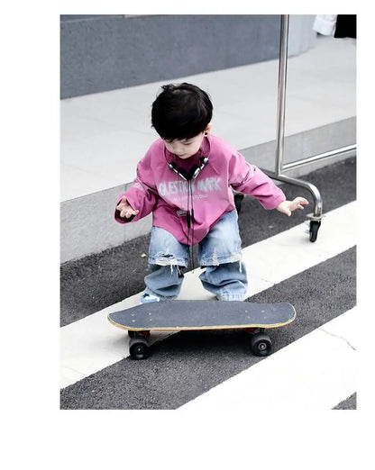 2pcs Set Children's Clothing 2026 Boy Spring Autumn New Korean Version Pink Gradient Base Shirt Fashion Personalized Denim Pants