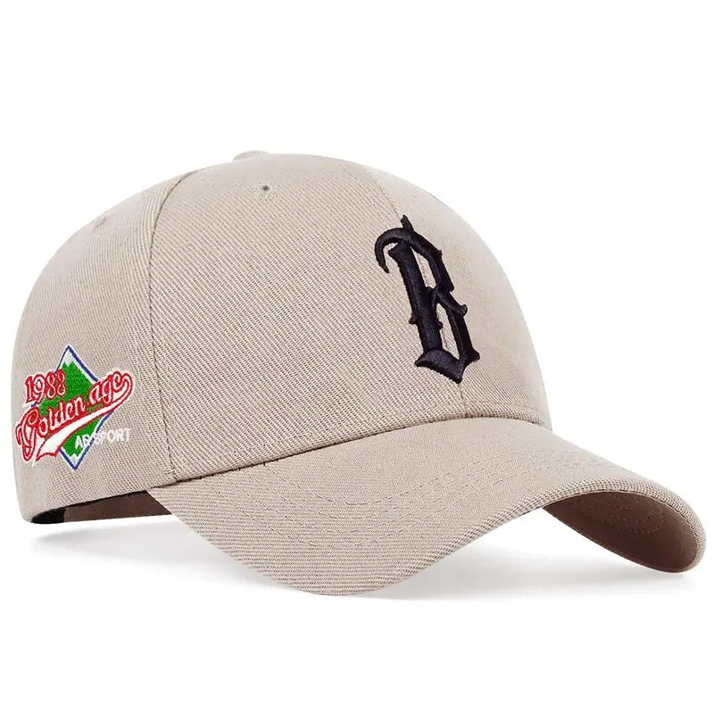 Fashion B Letter Embroidery 1988 Hip Hop Hats Outdoor Adjustable Casual Baseball Caps Sunscreen Hat