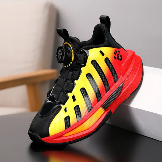 Children‘s Basketball Shoes Non-slip Breathable Basketball Training Sneakers Lace-up Boys Girls Sports Shoes Kids Athletic Shoes