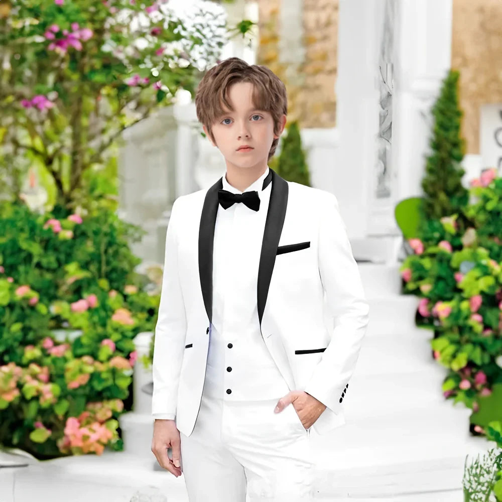Hot Sale Boys Slim Fit Suit 2 Pieces Piano Performance Wear,Chic Shawl Lapel Tuxedo For Party,Plus Size Suit Set Toddler 2-20T